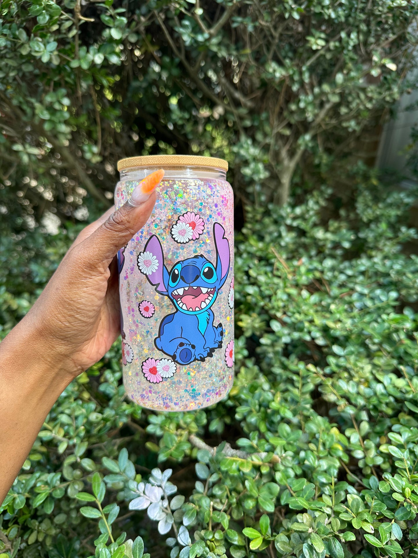 Stitch's Snowy Adventure: Snow Globe Tumbler