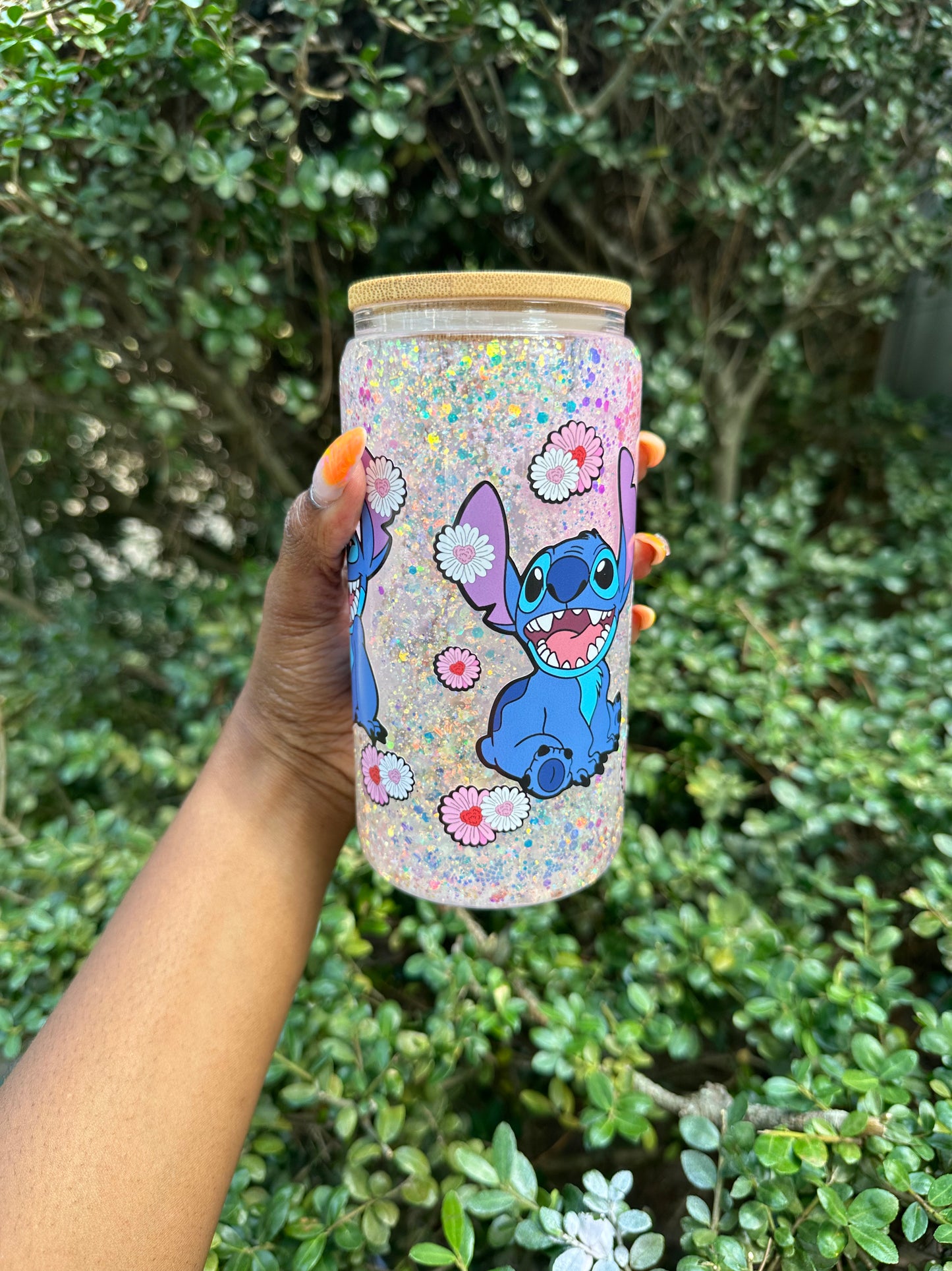 Stitch's Snowy Adventure: Snow Globe Tumbler