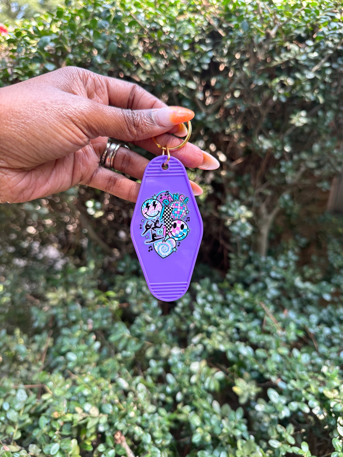 Purple Dance Theme Keychain