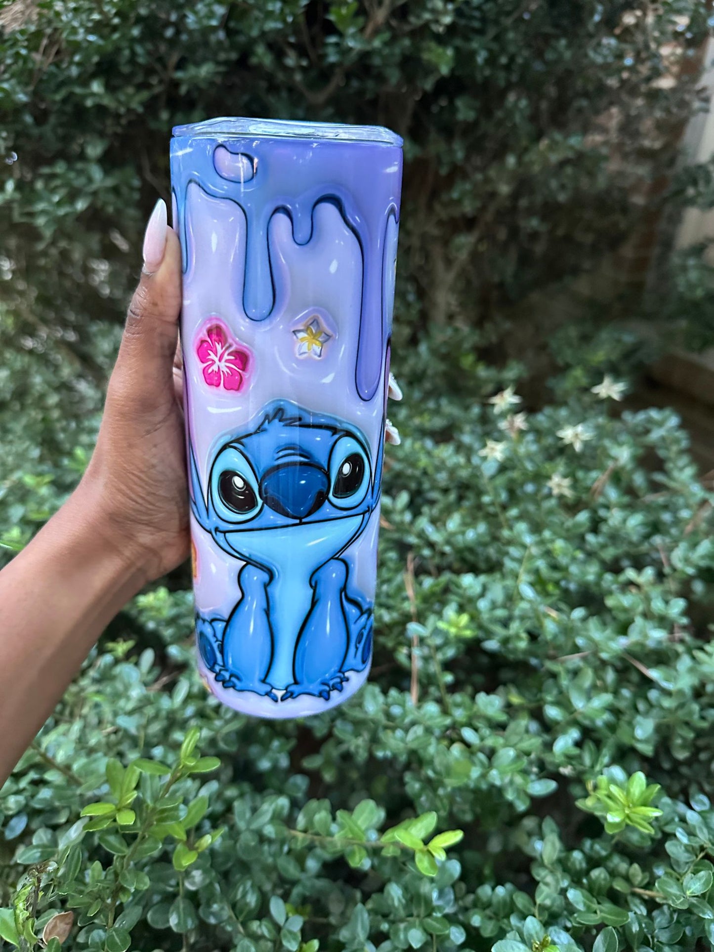 Stitch Cute & Chic: 20oz Blue Girly Stitch Stainless Steel Tumbler